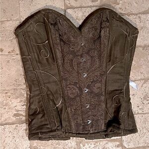 Over-bust corset hand sewn.
